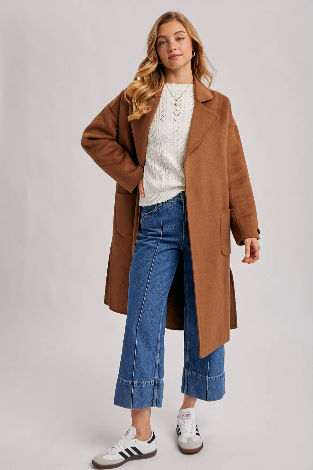 HANDMADE BELTED LONGLINE COAT