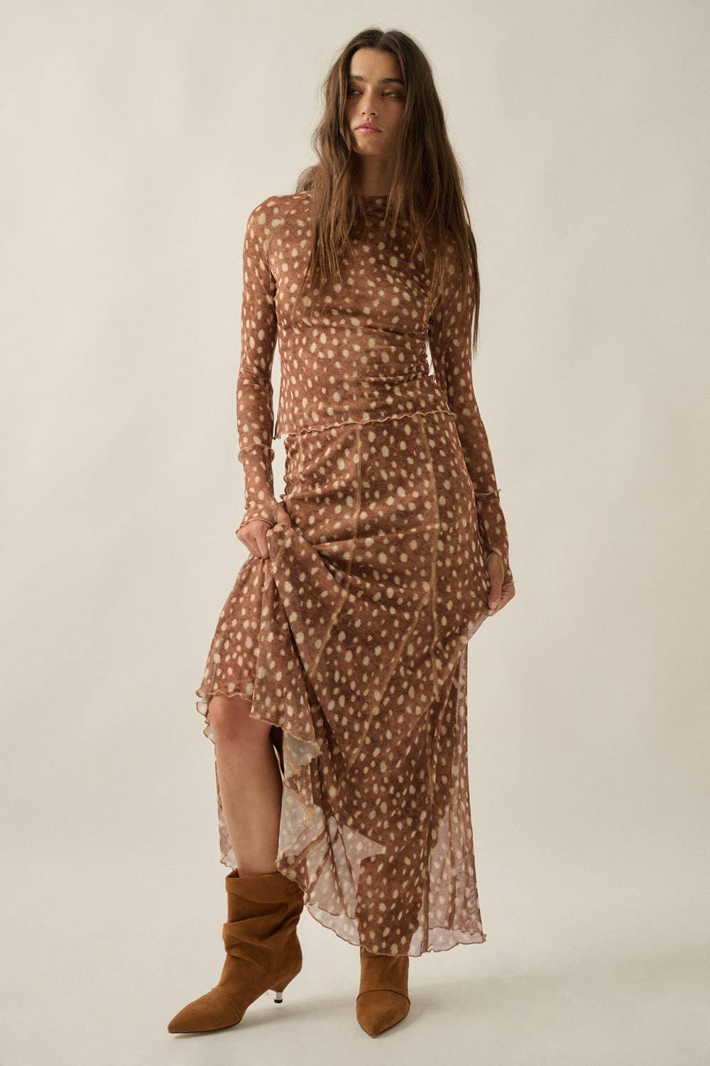 Fawn Print Maxi Skirt