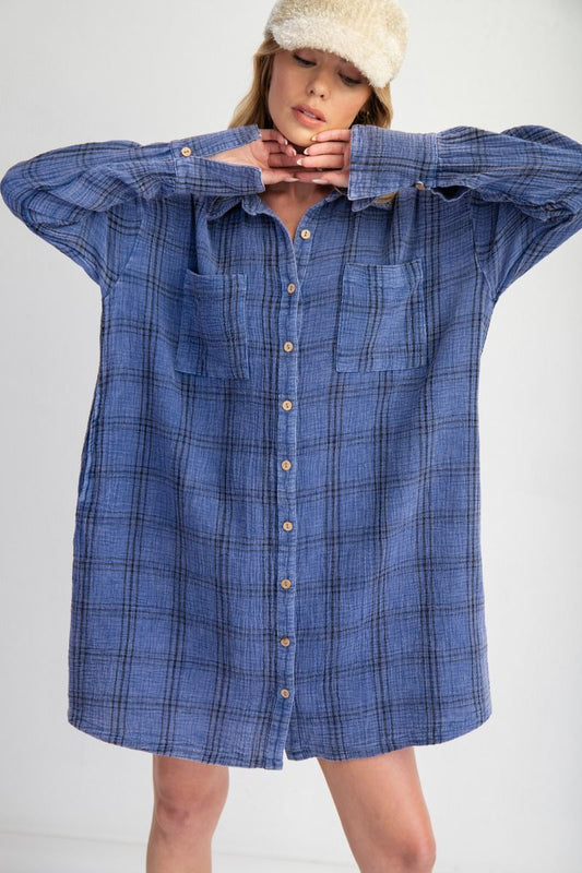 Plaid Shirt Dress