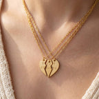 Best Bitches Heart Pendant Necklace Set