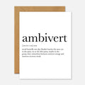 Ambivert Definition – Mental Health Greeting Card