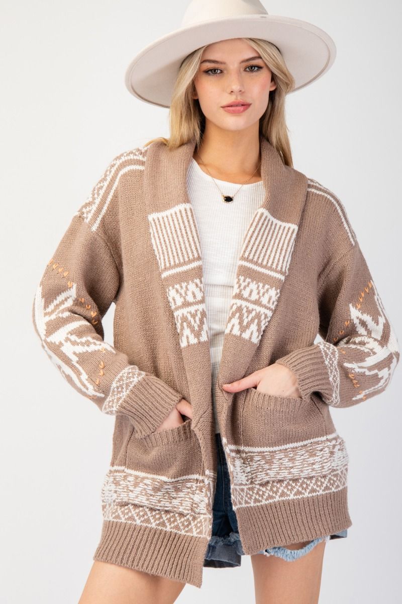 Printed Cardiagn Sweater