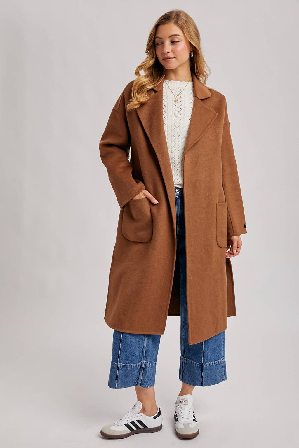 HANDMADE BELTED LONGLINE COAT