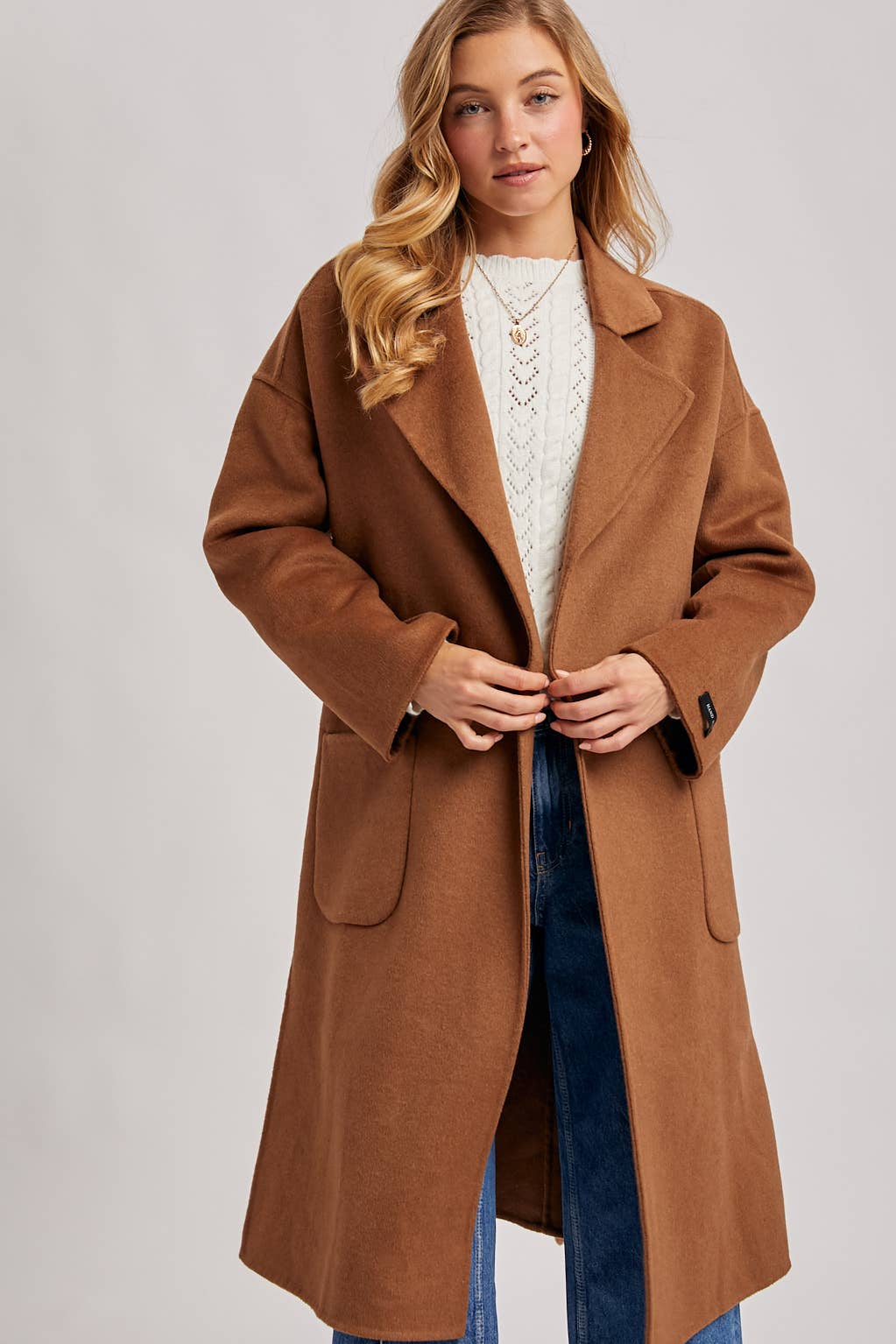 HANDMADE BELTED LONGLINE COAT