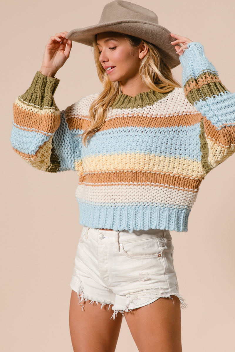 Multi Color Stripe Sweater